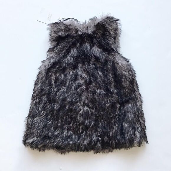 Zara NWT front tie faux fur vest 5T - Picture 6 of 6